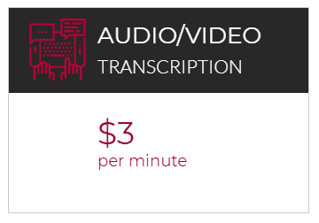 Transcription price per minute